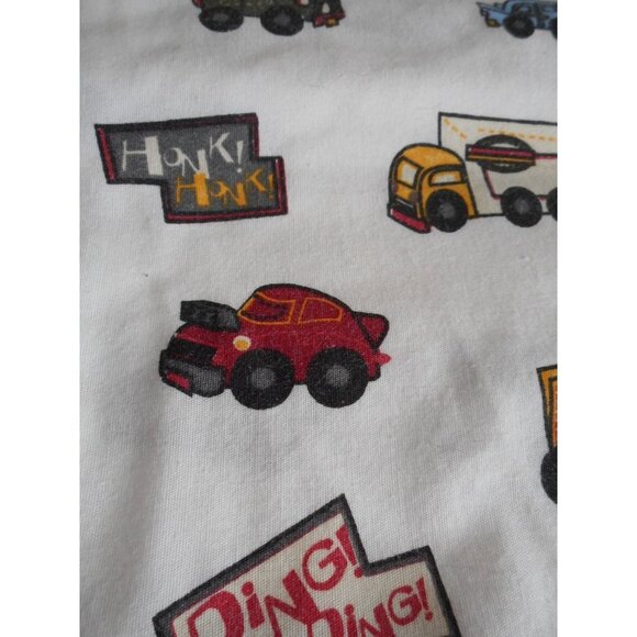 Car Truck Bus theme Full flat Sheet cotton blend - Picture 3 of 5